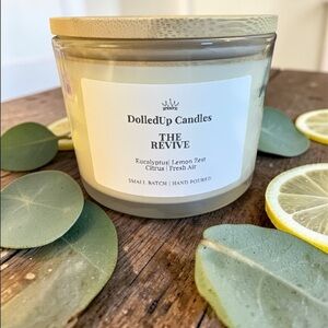 16oz Eucalyptus & Lemon Soy Candle • Fresh Clean Spa Scent